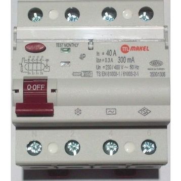 Makel 4X40A 300 Ma Kaçak Akım Şalteri