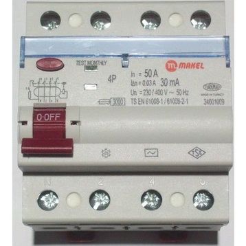 Makel 4X50A 30 Ma Kaçak Akım Şalteri