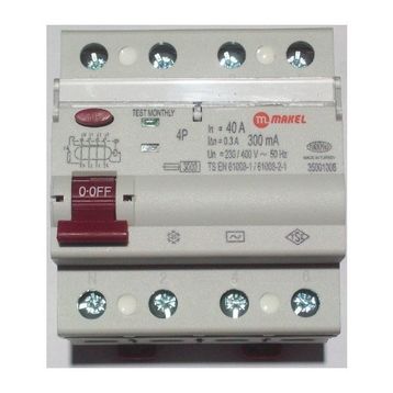 Makel 4X50A 300 Ma Kaçak Akım Şalteri