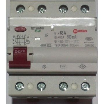 Makel 4X63A 300 Ma Kaçak Akım Şalteri