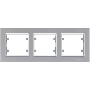 Makel 56065703 Gümüş Karea Üçlü Çerçeve