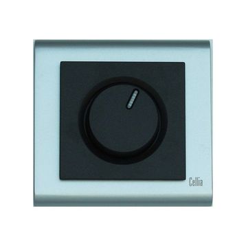 Makel Cellia Dimmer Siyah Mat Krom Çerçeve Kapak