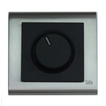 Makel Cellia Dimmer Siyah Saten Çerçeve Kapak