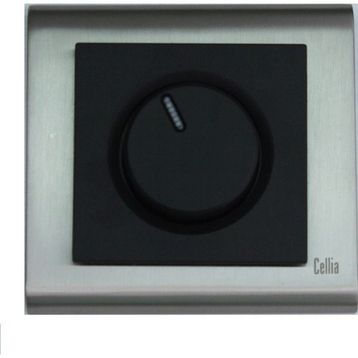 Makel Cellia Dimmer Siyah Saten Çerçeve Kapak