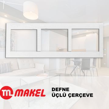 Makel Defne 3lü Beyaz Priz Çerçevesi