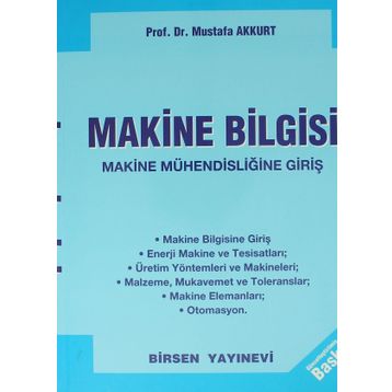 Makine Bilgisi - Mustafa Akkurt