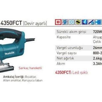 Makita 4350FCT Dekupaj Testere