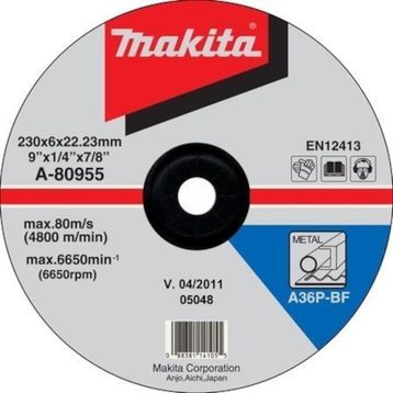Makita A-80955 10 Adet 230x6x22 mm A36P Bombeli Flex Taşı