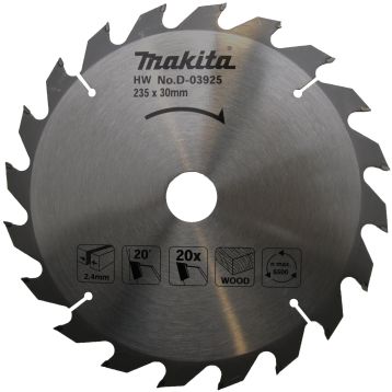 Makita D-03925 Gri 235 mm 20 Diş Elmas Daire Testere Bıçağı