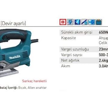 Makita JV0600K Dekupaj Testere