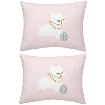 Makiteks Lama Pembe 2 Adet 50x70 cm %100 Pamuk Yastık Kılıfı