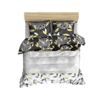 Makiteks Philip Çiçekli 200x220 cm 2 Adet 50x70 cm %100 Pamuk Çift Kişilik Nevresim ve Yastık Kılıfı Seti