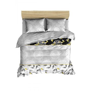 Makiteks Philip Çiçekli 200x220 cm 2 Adet 50x70 cm %100 Pamuk Çift Kişilik Nevresim ve Yastık Kılıfı Seti