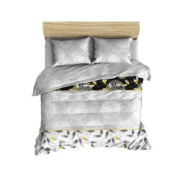 Makiteks Philip Çiçekli 200x220 cm 2 Adet 50x70 cm %100 Pamuk Çift Kişilik Nevresim ve Yastık Kılıfı Seti