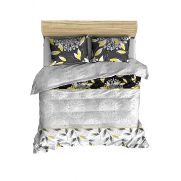 Makiteks Philip Çiçekli 200x220 cm 2 Adet 50x70 cm %100 Pamuk Çift Kişilik Nevresim ve Yastık Kılıfı Seti