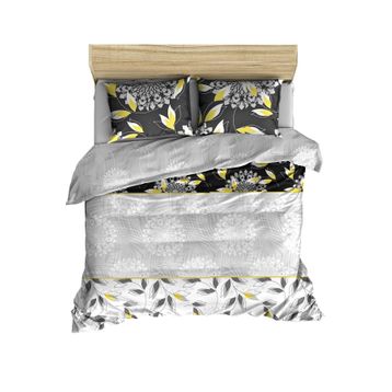 Makiteks Philip Çiçekli 200x220 cm 2 Adet 50x70 cm %100 Pamuk Çift Kişilik Nevresim ve Yastık Kılıfı Seti