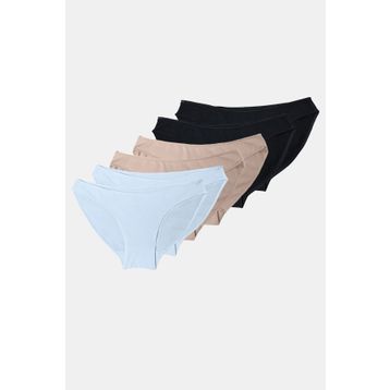 Malabadi 183 Siyah 6'lı Paket Modal Düşük Bel Slip Kadın Külot