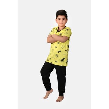 Malabadi M3001 Sarı Erkek Çocuk Pijama Takımı