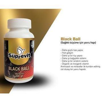 Malatya Yem Süprevit Black Ball 200 gr Yavru Güvercin İçin Sağlıklı ve Hızlı Büyüme Sağlayıcı