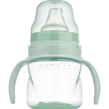 Mamajoo 160 ml Yeşil 6+ Ay Yumuşak Uçlu Kulplu Antikolik Alıştırma Bardağı