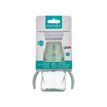Mamajoo 160 ml Yeşil 6+ Ay Yumuşak Uçlu Kulplu Antikolik Alıştırma Bardağı
