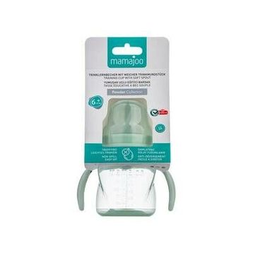 Mamajoo 160 ml Yeşil 6+ Ay Yumuşak Uçlu Kulplu Antikolik Alıştırma Bardağı