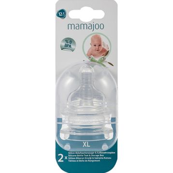 Mamajoo 2'li 12 Ay Silikon Biberon Emziği