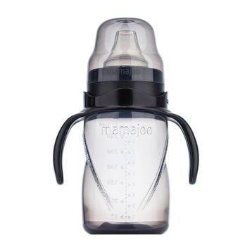 Mamajoo Black 270 ml Kulplu Akıtmaz Eğitici Bardak+Anti-Kolik Bardak Ucu