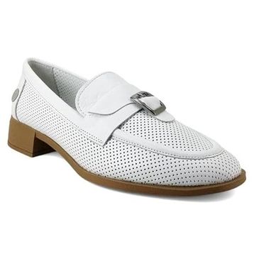 Mammamia 7295 Beyaz Hakiki Deri Günlük Kadın Ayakkabı