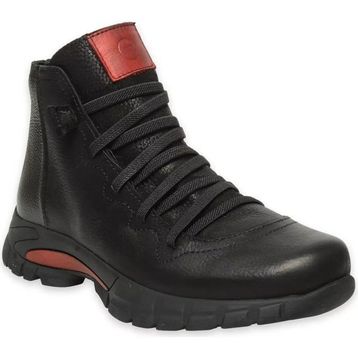 Mammamia D24KB-4325-B Siyah Nubuk Kadın Deri Casual Bot