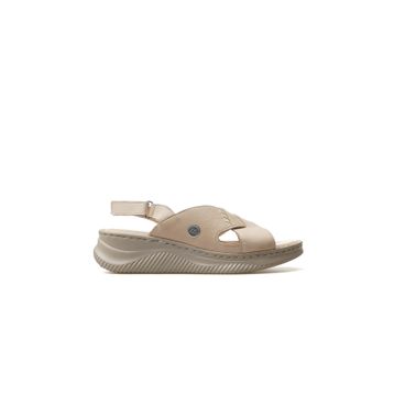 Mammamia D25YS-2855 Bej Günlük Kadın Sandalet