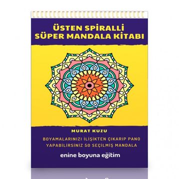 Mandala Kitabı Üstten Spiralli Süper