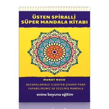 Mandala Kitabı Üstten Spiralli Süper