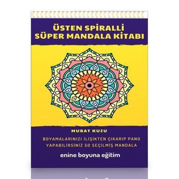 Mandala Kitabı Üstten Spiralli Süper