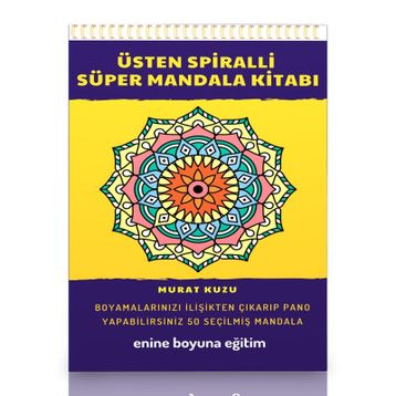 Mandala Kitabı Üstten Spiralli Süper
