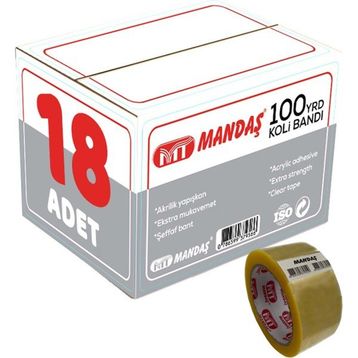 Mandaş 100 Yarda 45 mm 91.44 m 18'li Set Koli Bandı