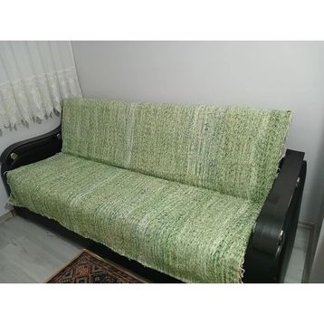 Mandaş 3+3+1+1 Yeşil Yeni Nesil Kolsuz Berje Takım Koltuk Örtüsü