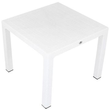Mandella Elit Rattan Beyaz 90x90 cm Masa