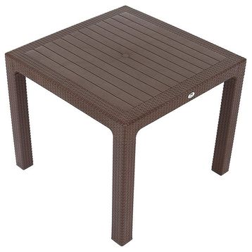 Mandella Elit Rattan Kahverengi 90x90 Masa