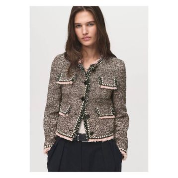 Mango Woman 27021152 Cepli Tüvit Ekru Kadın Ceket