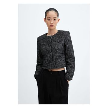 Mango Woman 27021152 Cepli Tüvit Ekru Kadın Ceket
