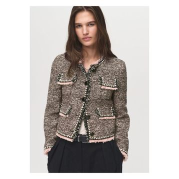 Mango Woman 27021152 Cepli Tüvit Ekru Kadın Ceket