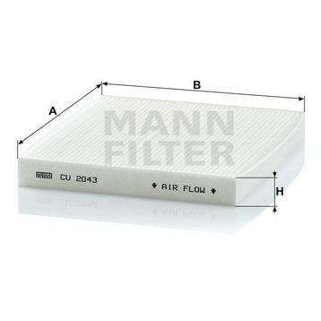 Mann CU2043 İç Mekan Filtresi
