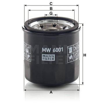 Mann MW6001 Yağ Filtresi