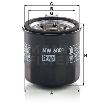 Mann MW6001 Yağ Filtresi