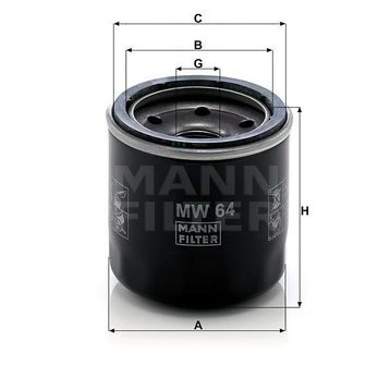 Mann MW64 Yağ Filtresi