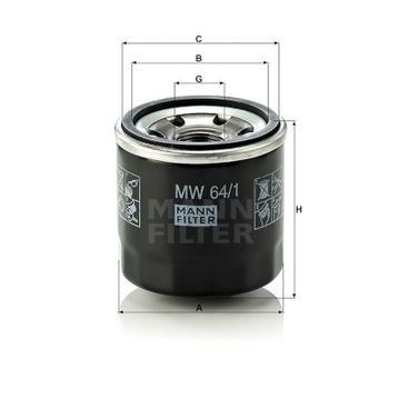 Mann MW64/1 Yağ Filtresi