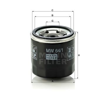 Mann MW64/1 Yağ Filtresi
