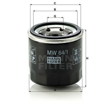 Mann MW64/1 Yağ Filtresi