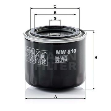 Mann MW810 Yağ Filtresi
